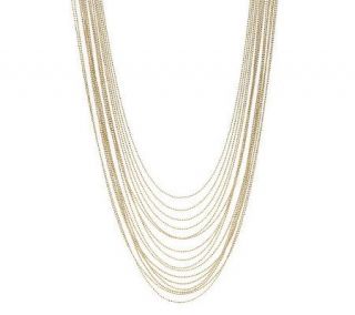Melania Multi Strand Sparkle Chain 27 Adjustable Necklace —