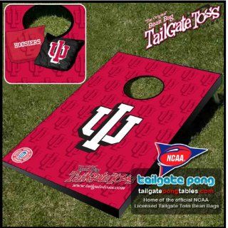 Indiana IU Hoosiers College Tailgate Toss Cornhole Game  Combination Game Tables  Sports & Outdoors