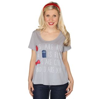 Fezzes Are Red Scoop Neck Relaxed Fit Ladies Tee