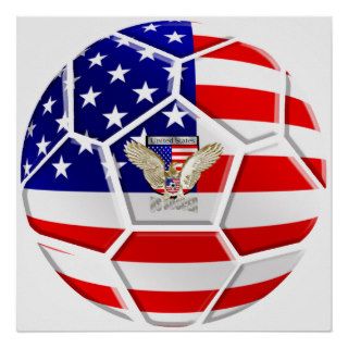 USA United States Soccer Ball gifts sports fan Print