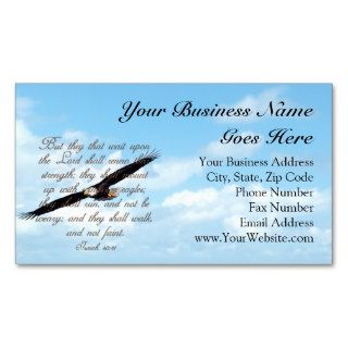 Bible Verse, Wings as Eagles Christian Business Card