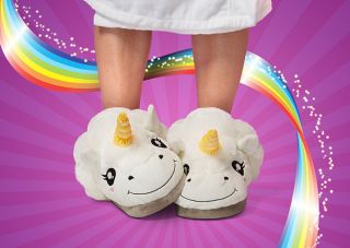 Plush Unicorn Slippers for Grown Ups