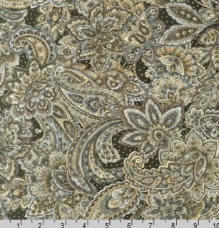Kaufman 'Marbella' Elegant Paisley (Linen Colorway) Cotton Fabric By the Yard