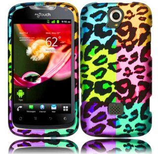 Huawei myTouch Q 2 U8730 Rubberized Design Cover   Colorful Leopard Cell Phones & Accessories