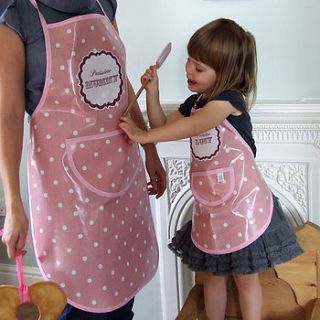 personalised 'pâtissière' oilcloth apron by pinnikity