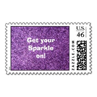 Faux Purple Glitter   Get your sparkle on Postage
