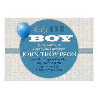 Baby Shower Baby BOY Invitation Card