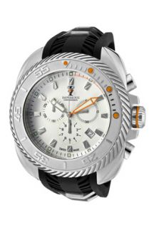 Imperious IMP1034  Watches,Mens Gear Head Chronograph White Super Luminous Dial Black Polyurethane, Chronograph Imperious Quartz Watches