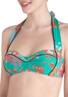 Lune and Lagoon Swimsuit Top in Jade  Mod Retro Vintage Bathing Suits