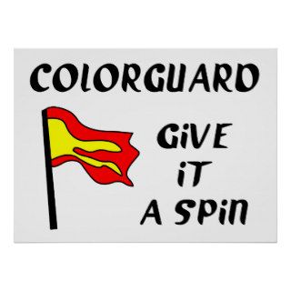 Colorguard Spin Poster