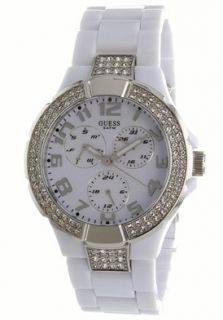 Guess W13564L1  Watches,Womens Prism White Dial White Plastic, Casual Guess Quartz Watches