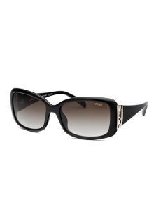 Fendi FS5291 001 56 16 130  Eyewear,Womens Rectangle Black Sunglasses, Sunglasses Fendi Womens Eyewear