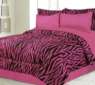 Girls zebra print comforter set with sheets (twin size)   Childrens Comforters