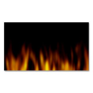 Fiery Hot Flames Backdrop Business Card Template
