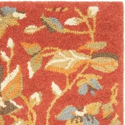 Handmade Blossom Botanical Rust Wool Rug (2' x 3') Safavieh Accent Rugs
