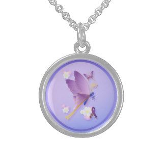 Purple Fibro Awareness Necklace