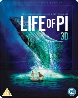 Life of Pi 3D   Limited Edition Steelbook (Includes 2D Blu Ray and Digital and UltraViolet Copies)      Blu ray