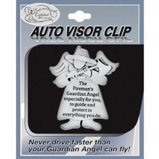 Cathedral Art KVC621 Angels at Work and Play Visor Clip, Fireman, 2 1/4 Inch   Automotive Visor Accessories