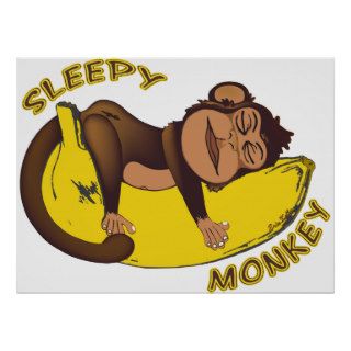 Sleepy Monkey Poster