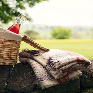 wool picnic rug woven in britain by strawberry hills