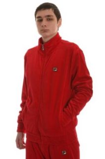Fila Men's Solid Velour Sweatsuit in Chinese Red (LM121T36 622) Clothing