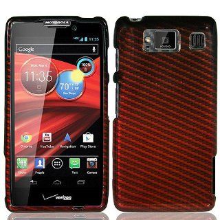 Red Carbon Fiber Print Hard Cover Case for Motorola Droid RAZR HD XT926 XT925 Cell Phones & Accessories