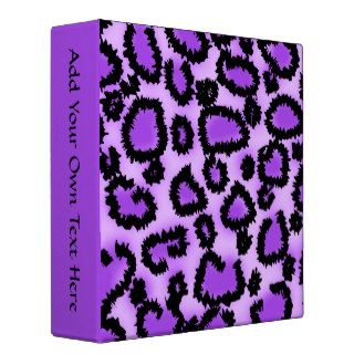 Purple and Black Leopard Print Pattern. Binders
