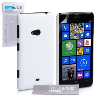 Nokia Lumia 625 Case White Hard Hybrid Cover Cell Phones & Accessories