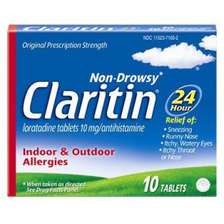 Claritin 24 Hour Non Drowsy Allergy Relief Table