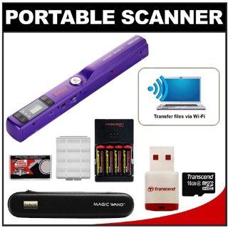 VuPoint Magic Wand II Portable Photo & Document Scanner with Wi Fi (Purple) with 16GB Card + Carrying Case + Batteries & Charger + Accessory Kit VUPOINT Electronics