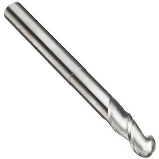 Niagara Cutter 58030 Carbide Ball Nose End Mill, Long Reach, Inch, Uncoated (Bright) Finish, Roughing and Finishing Cut, 45 Degree Helix, 2 Flutes, 6" Overall Length, 0.625" Cutting Diameter, 0.625" Shank Diameter Industrial & Scientifi