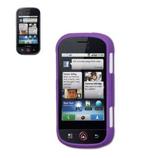 Fashionable Perfect Fit Hard Protector Skin Cover Cell Phone Case for Mororola CLIQ XT Quench T Mobile   PURPLE Cell Phones & Accessories