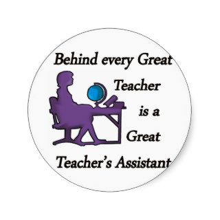 Teacher's Assistant Round Sticker