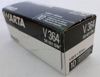 VARTA 364 / SR621SW WATCH BATTERY, 10 PACK Health & Personal Care