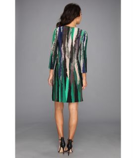 Bcbgmaxazria Adele Printed Wrap Dress Ulr6z776 Evergreen Combo