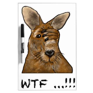 WTF Skippy Funny Kangaroo Gifts and accessories Dry Erase Boards
