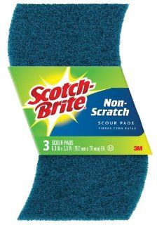 Scotch Brite Multi Purpose No Scratch Scour Pads 622, 2 Count   Cleaning Brushes