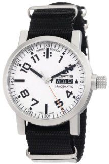 Fortis Men's 623.22.42 N.01 Spacematic Automatic Day and Date Nylon Strap Watch Watches
