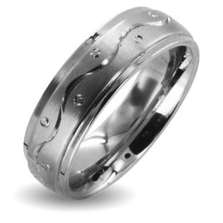 Stainless Steel Men's Weave and Dot Design Ring West Coast Jewelry Men's Rings