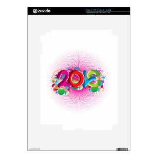 cool awesome colourful Love 2013 splatter doodles Skin For iPad 2