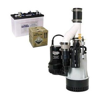 Basement Watchdog 1/2 HP Combination Primary and Backup Sump Pumps w/Battery and Acid   SPD BW4000KIT    