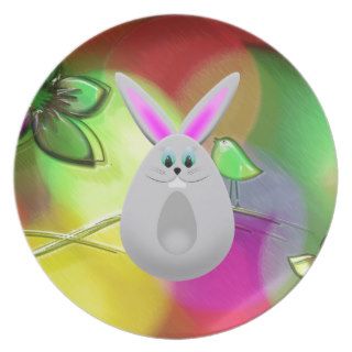 Funny Bunny Egg Dinner Plate
