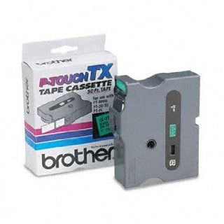 Brother P Touch TX Tape Cartridge for PT 8000, PT PC, PT 30/35, 1w, Black on Green   by BND 12502051237 TX7511