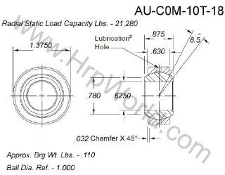 Aurora Bearing Company COM 10T 18; .625" Bore Automotive