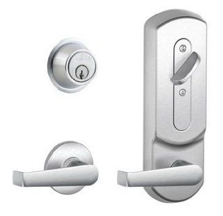 Schlage CS210 626 Satin Chrome Plymouth Style Single Locking Entrance with Lever   Door Hardware  