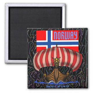 Norway cool viking ship magnet design