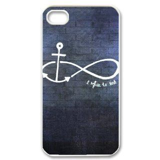Personalized Infinity Anchor Protective Snap on Cover Case for iPhone 4/4S IA35 Cell Phones & Accessories