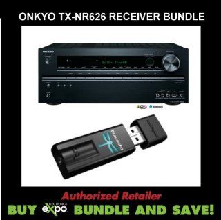 Onkyo TX NR626 7.2 Channel Network Audio/Video Receiver and AudioQuest Dragonfly USB DAC Electronics
