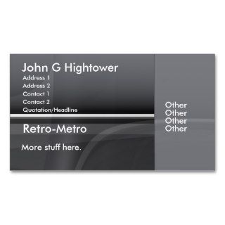 Retro Metro Collection Business Card Templates