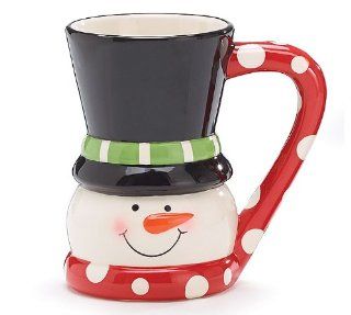 Jolly Snowman Top Hat 12Oz Christmas Coffee Mug Inexpensive Gift Kitchen & Dining